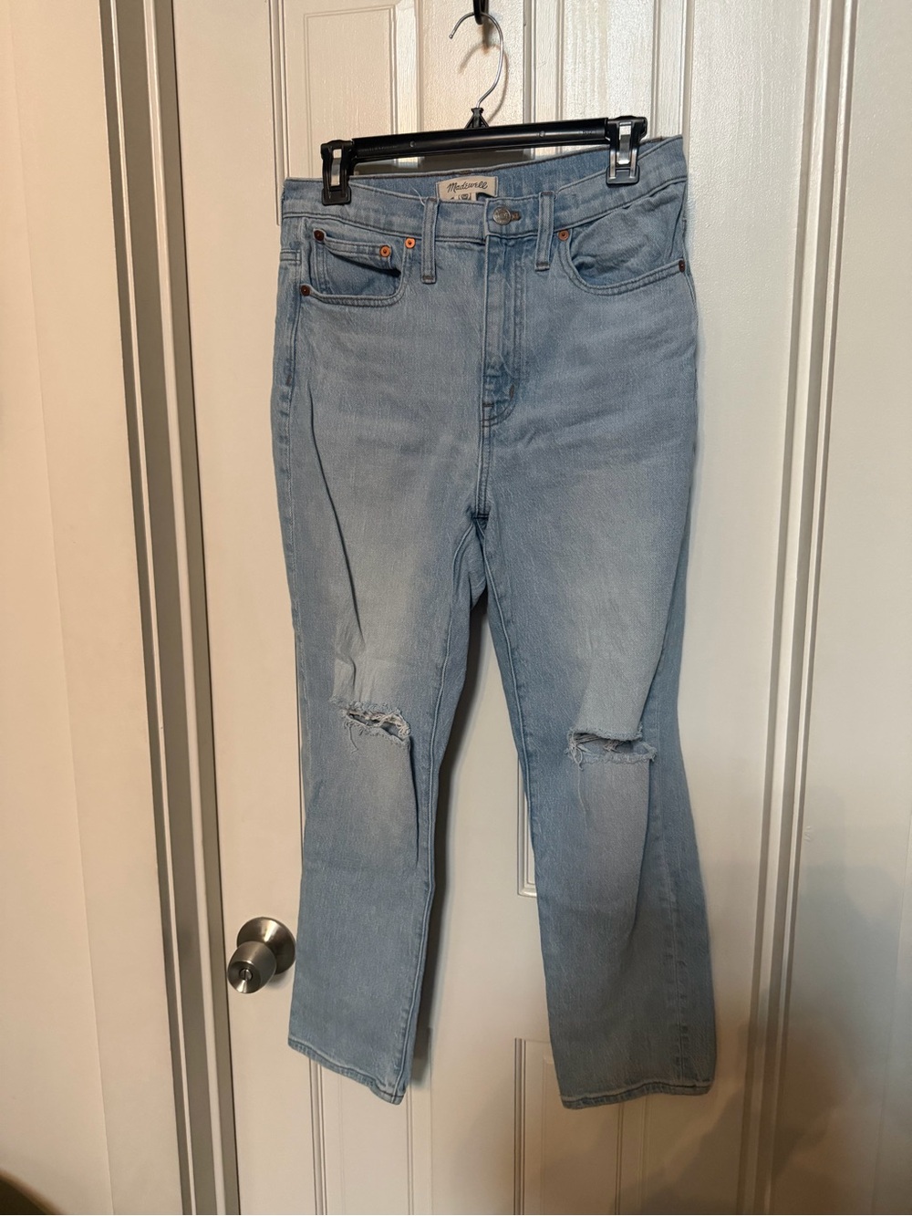 Madewell High-Rise Slim Crop Boyjean - Light Blue